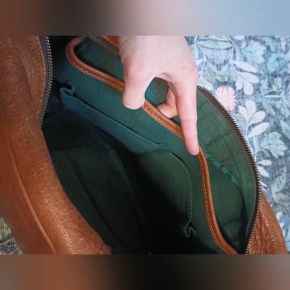 Vintage Paul Marius Leather Messenger Bag Tan Crossbody Pockets Buckle Academia - Picture 7 of 13